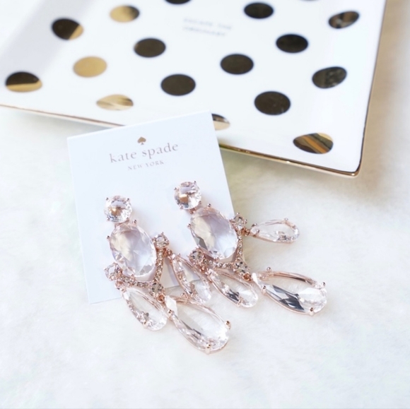 Kate Spade Crystal Cascade Chandelier Earrings - Picture 3 of 6